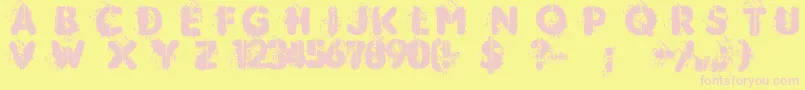 Mudshake83 Font – Pink Fonts on Yellow Background