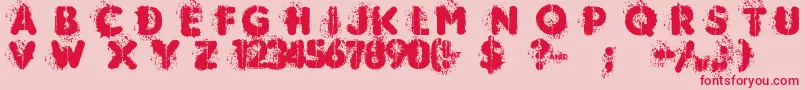 Mudshake83 Font – Red Fonts on Pink Background