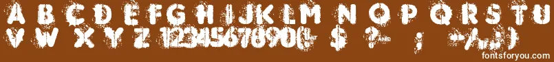 Mudshake83 Font – White Fonts on Brown Background