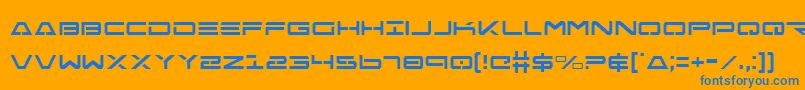 FreeAgentCondensed Font – Blue Fonts on Orange Background