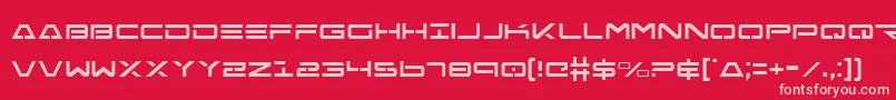 フォントFreeAgentCondensed – 赤い背景にピンクのフォント
