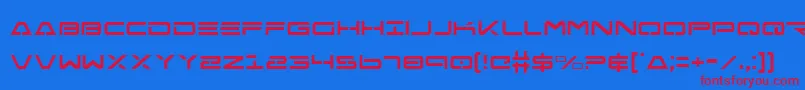 FreeAgentCondensed Font – Red Fonts on Blue Background