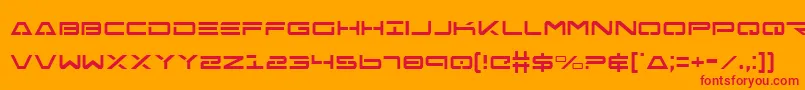 FreeAgentCondensed Font – Red Fonts on Orange Background