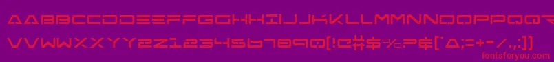 FreeAgentCondensed-fontti – punaiset fontit violetilla taustalla