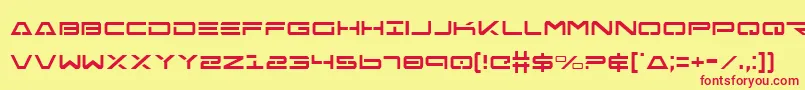 FreeAgentCondensed Font – Red Fonts on Yellow Background