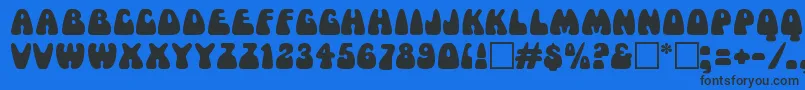 MamaRegular Font – Black Fonts on Blue Background