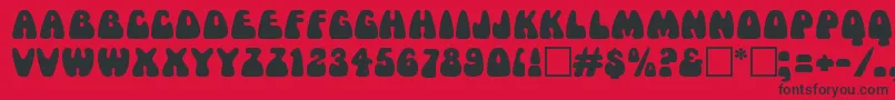 MamaRegular Font – Black Fonts on Red Background