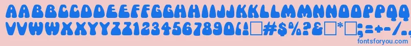 MamaRegular Font – Blue Fonts on Pink Background