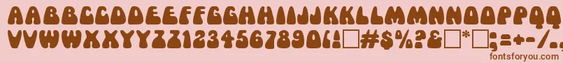 MamaRegular Font – Brown Fonts on Pink Background
