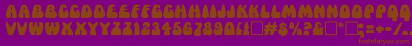 MamaRegular Font – Brown Fonts on Purple Background