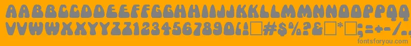 MamaRegular Font – Gray Fonts on Orange Background