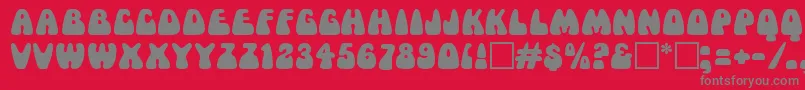 MamaRegular Font – Gray Fonts on Red Background