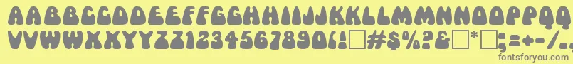 MamaRegular Font – Gray Fonts on Yellow Background