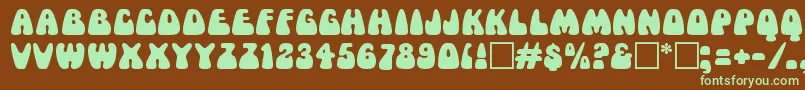 MamaRegular Font – Green Fonts on Brown Background
