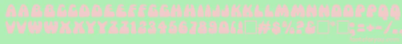 Шрифт MamaRegular – розовые шрифты на зелёном фоне