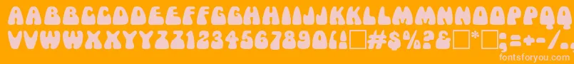 MamaRegular Font – Pink Fonts on Orange Background