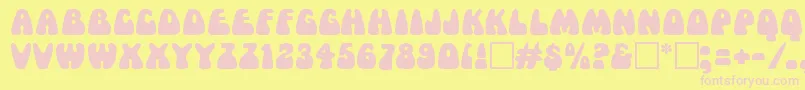 MamaRegular Font – Pink Fonts on Yellow Background