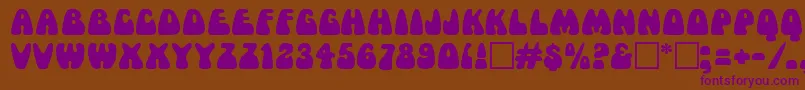 MamaRegular Font – Purple Fonts on Brown Background