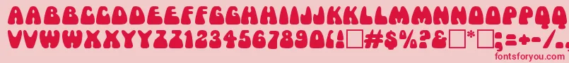 MamaRegular Font – Red Fonts on Pink Background