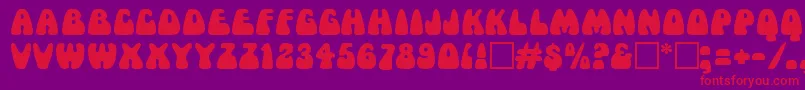 MamaRegular Font – Red Fonts on Purple Background