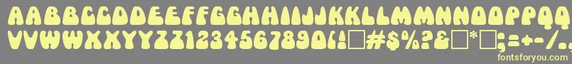 Шрифт MamaRegular – жёлтые шрифты на сером фоне