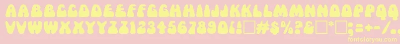 MamaRegular Font – Yellow Fonts on Pink Background