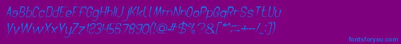 En savoir plus sur la police CrochetPatternBoldItalic Police CrochetPatternBoldItalic – polices bleues sur fond violet