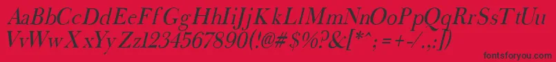 FradleI Font – Black Fonts on Red Background