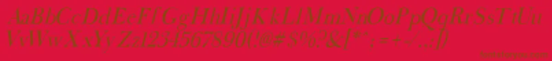 FradleI Font – Brown Fonts on Red Background