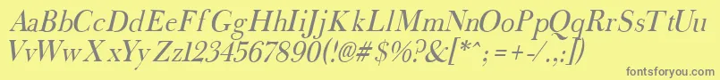 FradleI Font – Gray Fonts on Yellow Background