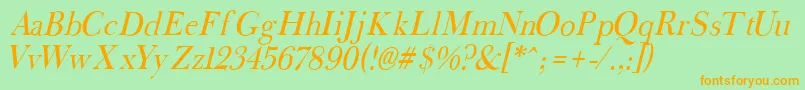 FradleI Font – Orange Fonts on Green Background