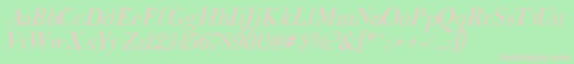 FradleI Font – Pink Fonts on Green Background