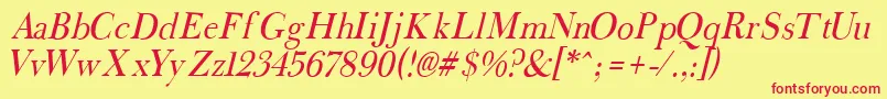 FradleI Font – Red Fonts on Yellow Background