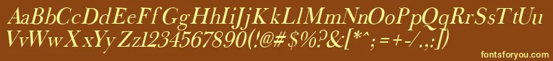 FradleI Font – Yellow Fonts on Brown Background