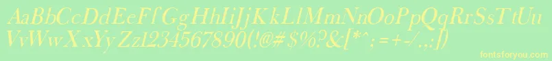 FradleI Font – Yellow Fonts on Green Background