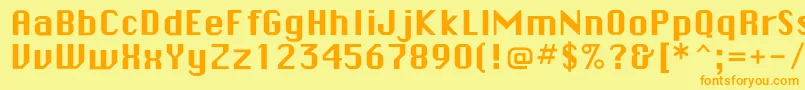 Chicagoflf Font – Orange Fonts on Yellow Background