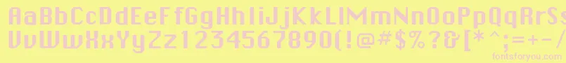 Chicagoflf Font – Pink Fonts on Yellow Background