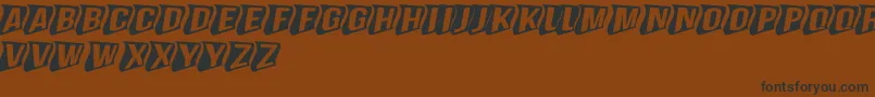 GenghiskhanframedMdperspecti Font – Black Fonts on Brown Background