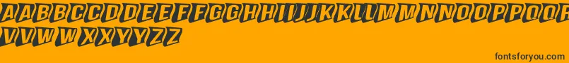 GenghiskhanframedMdperspecti Font – Black Fonts on Orange Background