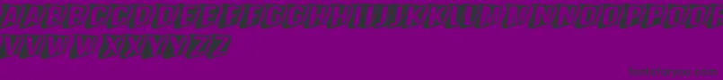 GenghiskhanframedMdperspecti Font – Black Fonts on Purple Background