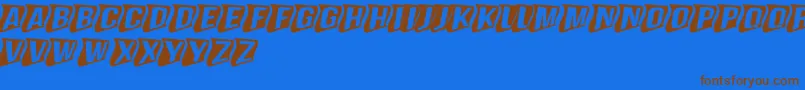 GenghiskhanframedMdperspecti Font – Brown Fonts on Blue Background