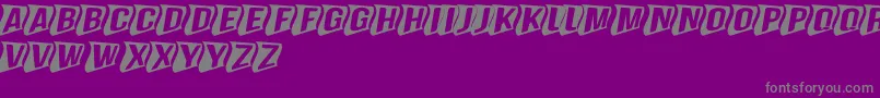 GenghiskhanframedMdperspecti Font – Gray Fonts on Purple Background