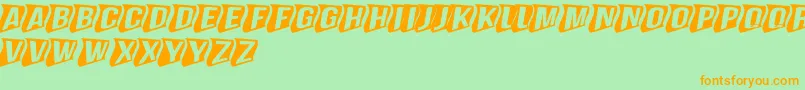 GenghiskhanframedMdperspecti Font – Orange Fonts on Green Background