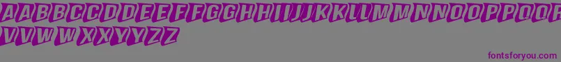 GenghiskhanframedMdperspecti Font – Purple Fonts on Gray Background