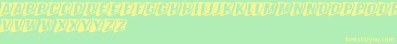 GenghiskhanframedMdperspecti Font – Yellow Fonts on Green Background