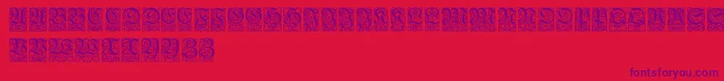 Fonte Ungerfrakturzierbuchstaben – fontes roxas em um fundo vermelho