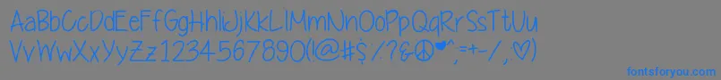 Yummycupcakes Font – Blue Fonts on Gray Background