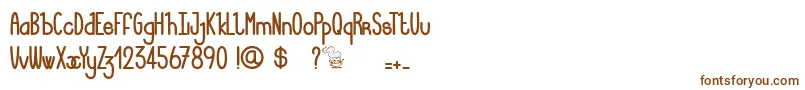 LucieMandragore Font – Brown Fonts on White Background