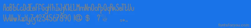 Шрифт LucieMandragore – серые шрифты на синем фоне