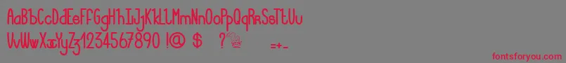 LucieMandragore Font – Red Fonts on Gray Background